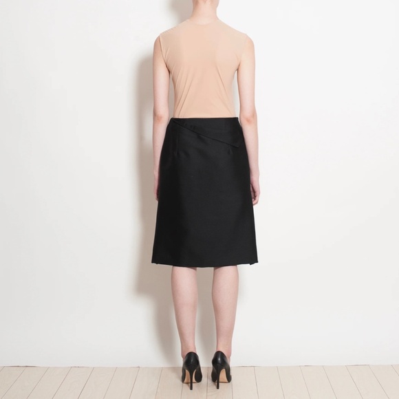 DressedUndressed Silk Wool Error Pencil Skirt in Black, Size 2, Made in Japan - Picture 4 of 16